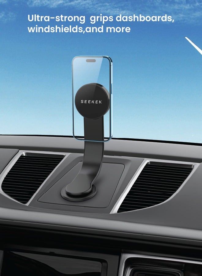 SEEKEN H2 Magsafe Car Holder | 360° Rotation | Powerful Magnetic Grip | Ultra Strong Suction | Premium Design | High-Quality. - Image 2