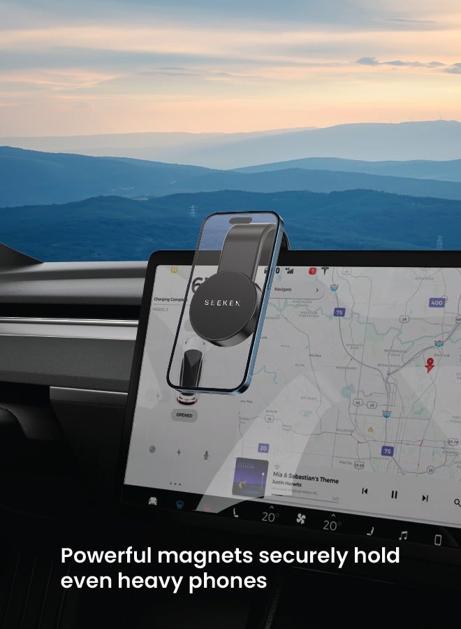 SEEKEN H2 Magsafe Car Holder | 360° Rotation | Powerful Magnetic Grip | Ultra Strong Suction | Premium Design | High-Quality. - Image 3
