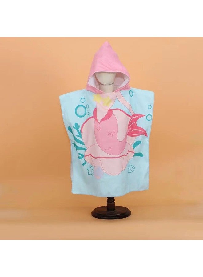 SHARP Children's Bath Towel Cape Cute Cartoon Print Soft Thickened Quick-drying Wearable Beach Towel - Image 1
