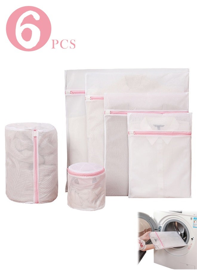 Lemon 6 Pieces of Durable Mesh Laundry Bag, Travel Storage Bag Laundry Bag, Lingerie Bags for Washing Delicates，Laundry Bags Mesh Wash Bags  - Image 1