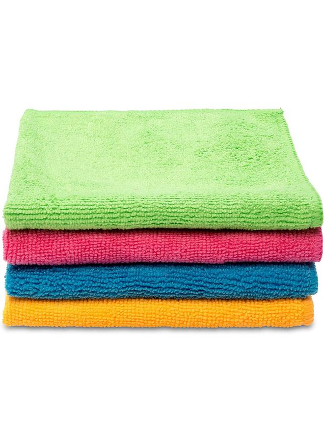 Vileda 4-Piece Super Absorbent Streak-Free All-Purpose Microfiber Cloth Multicolor 30 x 30cm - Image 3