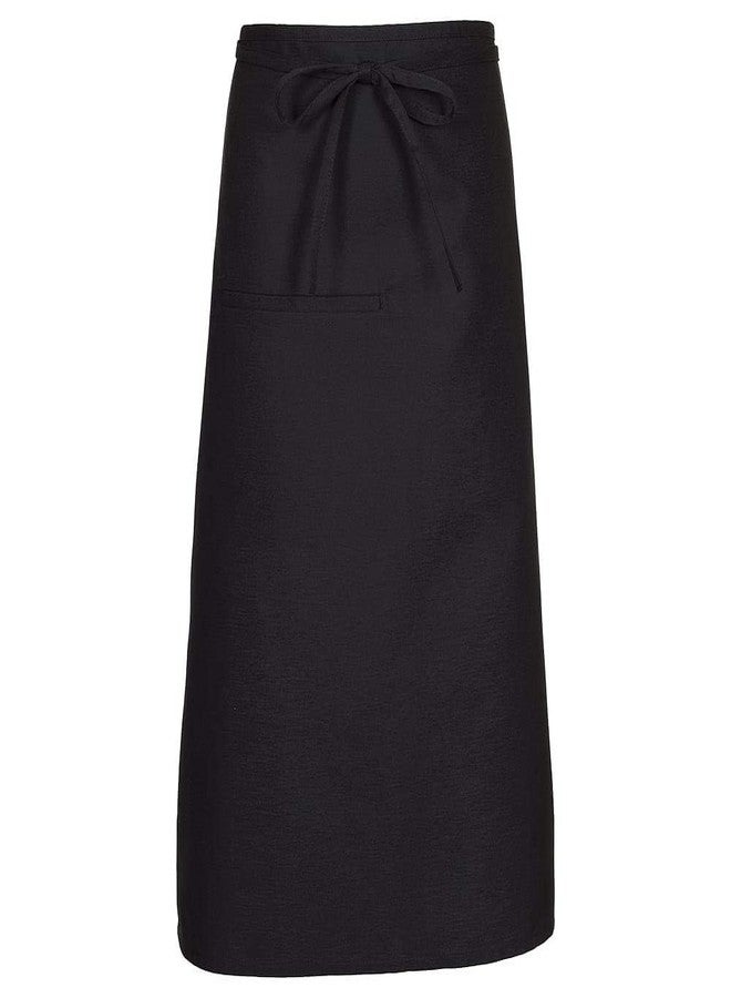 FAME F24I Full Length Inset Pocket Bistro Apron - Black (WFA18342BK)