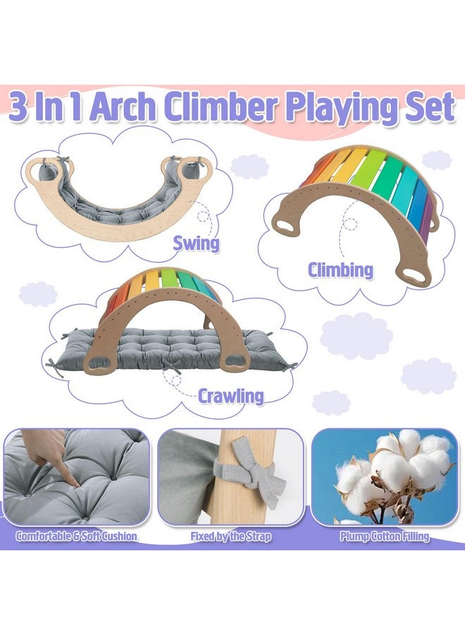 ROYALAY Cushion for Climbing Arch for Kids, Premium Climbing Set Cushion, Arch Cushion Floor Cushion Toddler Nap Mat, Bed Floor Pillow, Rocker Pillow for Toddlers Arch Climber,34 * 20 * 3inch,Gray - Image 5