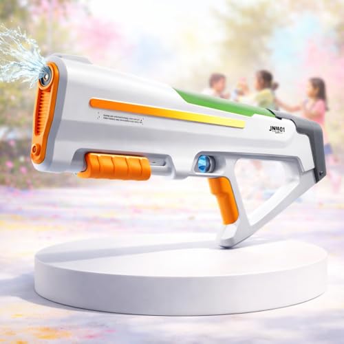 Storio Rechargeable Electric Automatic Big Powerful Holi Pichkari Water Gun Toy for Kids with Luminous Light | 600ML Inbuilt Storage | Upto 30Ft Range |High Pressure Mechanism - Image 1
