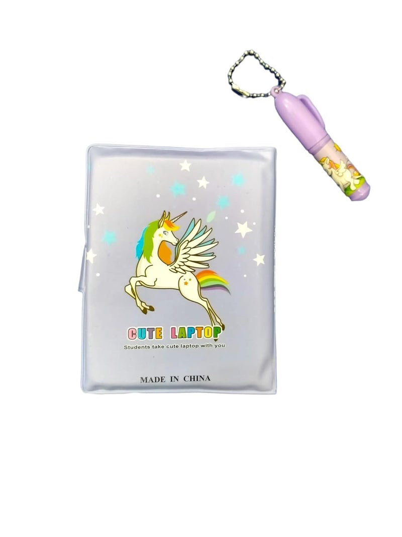 MINtile مفكرة يونيكورن مميزة للفتيات | غلاف صلب بنفسجي سحري بتصميم ثلاثي الأبعاد، قفل وقلم صغير | هدية قرطاسية لطيفة للأطفال، عيد ميلاد، مدرسة، دفتر سفر، جامعين ومحبي اليونيكورن - Image 5