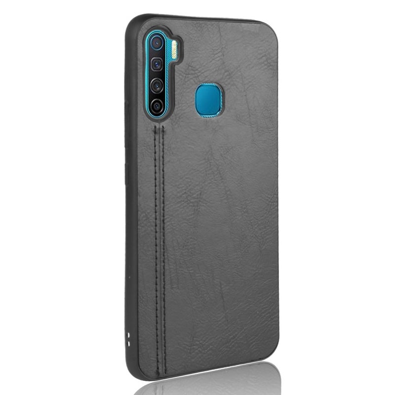 HuHa Case Cover For Infinix S5 / S5 Lite/ X652 Shockproof Sewing Cow Pattern Skin PC + PU + TPU Case(Black) - Image 3