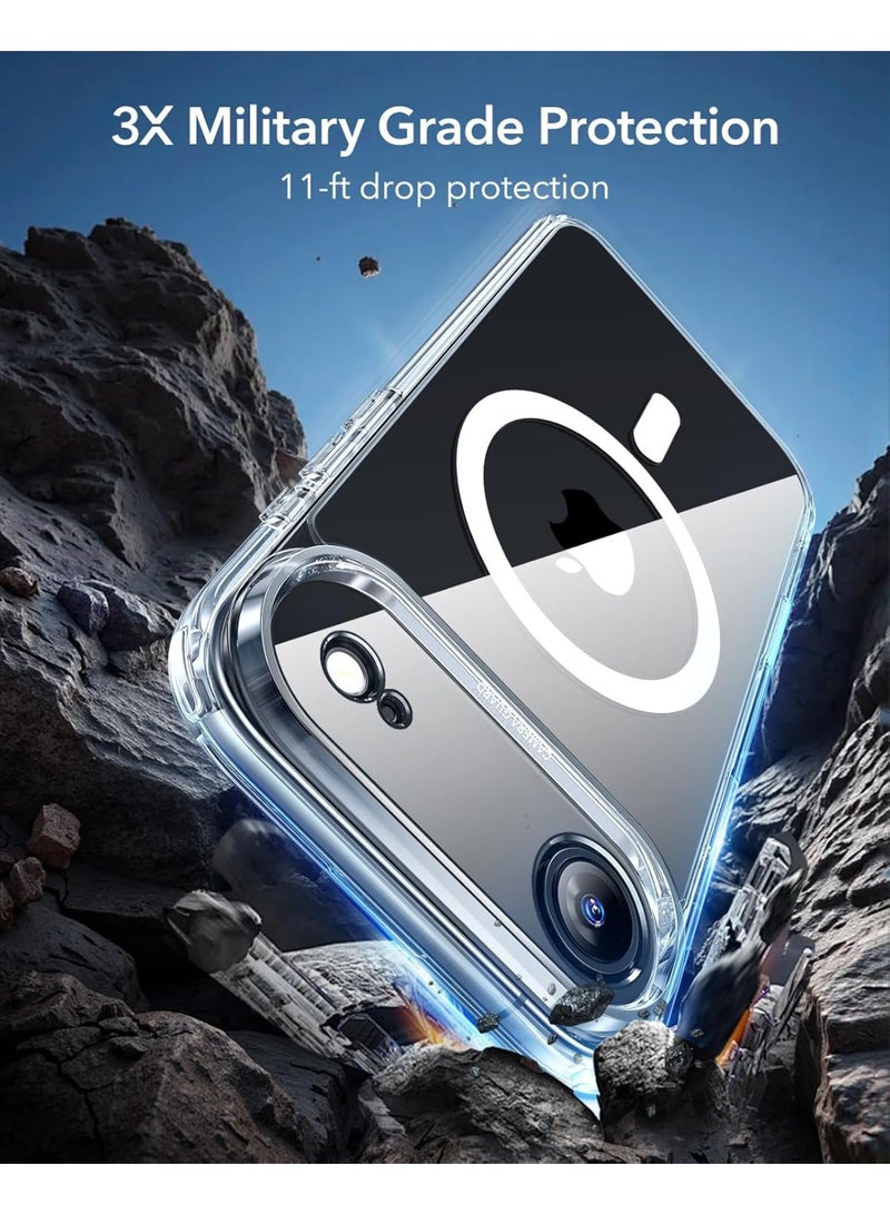 غطاء مغناطيسي شفاف لهاتف iPhone 17 Air، متوافق مع iPhone 17 Air مع MagSafe، غطاء هاتف مقاوم للصدمات بشفافة خلفية. - Image 4