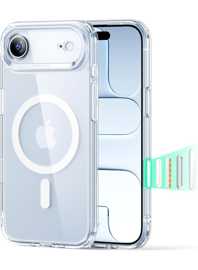 غطاء مغناطيسي شفاف لهاتف iPhone 17 Air، متوافق مع iPhone 17 Air مع MagSafe، غطاء هاتف مقاوم للصدمات بشفافة خلفية. - Image 1