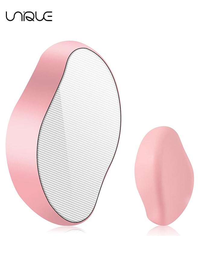 Unique Crystal Hair Remover - Crystal Hair Eraser for Women and Men - Reusable Crystal Hair Remover Magic Painless Exfoliation Hair Removal Tool - Magic Hair Eraser for Back Arms Legs (Pink) - Image 1