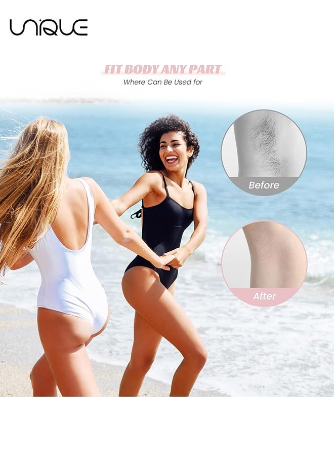 Unique Crystal Hair Remover - Crystal Hair Eraser for Women and Men - Reusable Crystal Hair Remover Magic Painless Exfoliation Hair Removal Tool - Magic Hair Eraser for Back Arms Legs (Pink) - Image 4