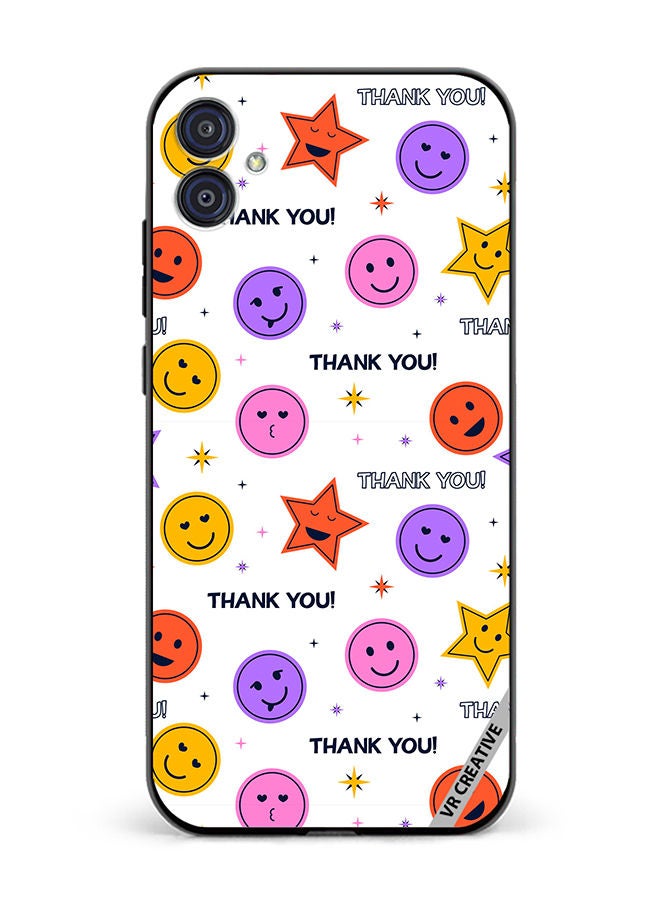 VR CREATIVE Protective Case Cover For Samsung Galaxy M04/F04 Thank You Seamless Design Multicolour - Image 1