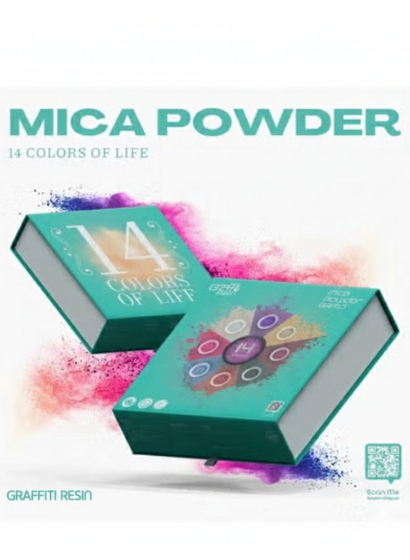 Graffiti Resin Mica Powder Color Set of 14 colors - Image 3