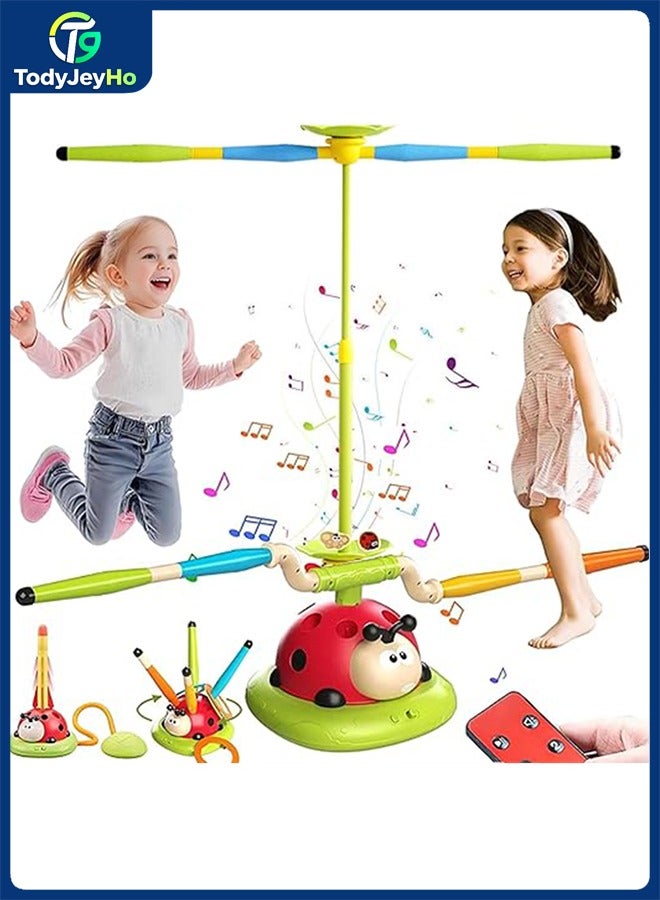 TodyJeyHo Five in One Music Sports Machine, Ring Throwing Game Toy and Rocket Launcher Children's Outdoor Remote Control Toy, Indoor and Outdoor Birthday Gifts Children's 4-13 Year Old Toys - Image 1