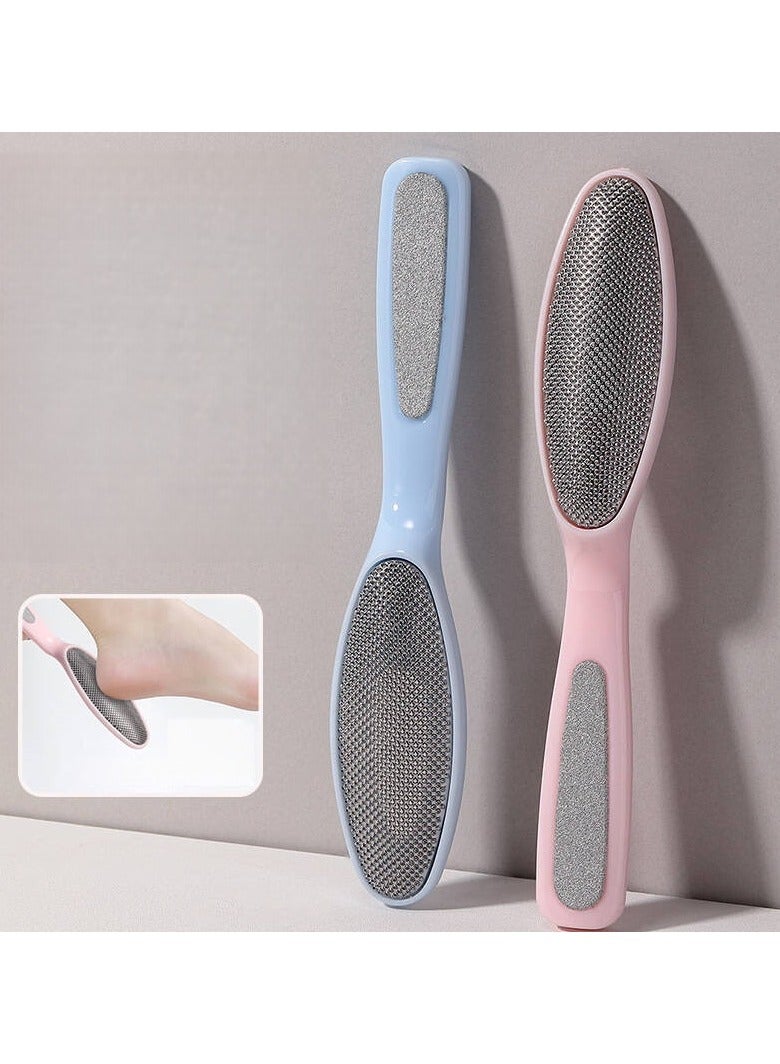 2-Pack Foot Files Tools Set, Professional Pedicure Kit with Long Stainless Steel Heel Scraper, Hard Skin Remover in Shower, Callus Remover Foot Scrubber to Remove Dead Skin, suitable for Men/Women Wet and Dry Cracked Feet and Hands