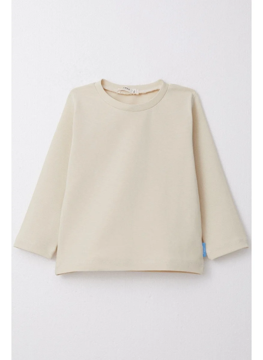 بريز Boy Long Sleeve T-Shirt Basic 1-4 Years, Cream