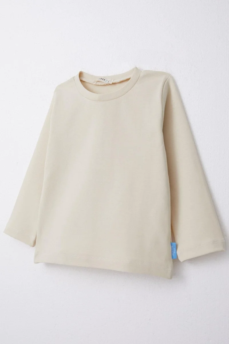 بريز Boy Long Sleeve T-Shirt Basic 1-4 Years, Cream