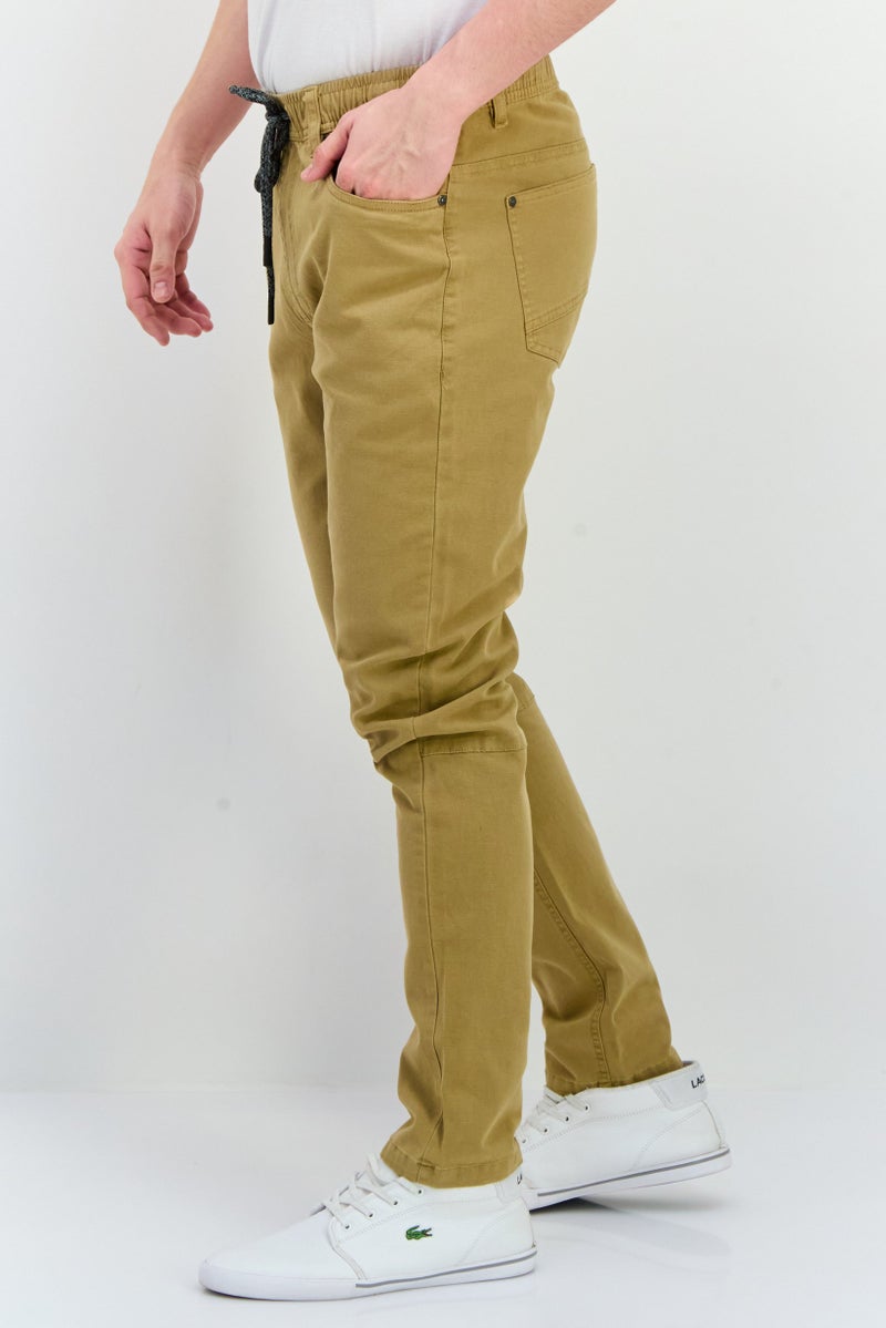 Civil Society Men Regular Fit Solid Chino Pants, Khaki  - Image 2