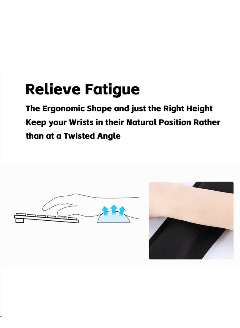 Memory Foam Keyboard Wrist Rest Pad, Mouse Wrist Rest Support, Ergonomic Hand Palm Rest Pads, Wrist Pain Relief Easy Typing, for Desktop Computer, Laptop, Mac, Gaming, Typing, Home, Office - Image 3
