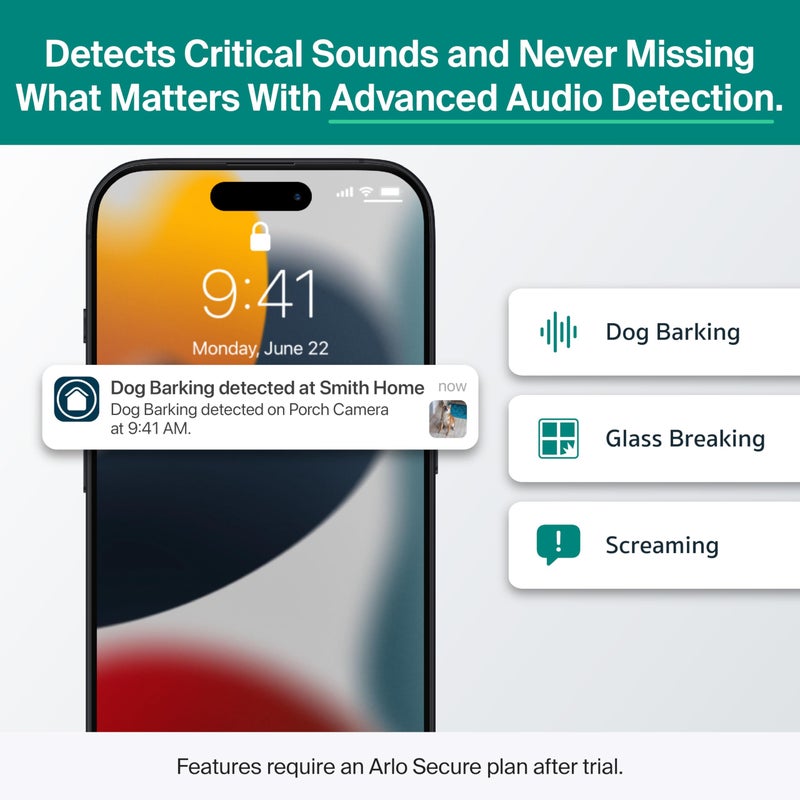 Arlo Essential Pan Tilt Security Camera 2K + 6 Months of Secure Plus Plan - Wired Plug-in Power Outdoor Camera, Person Recognition, Package Detection, Animated Preview, Auto Motion Tracking, 2 Cam - Image 3