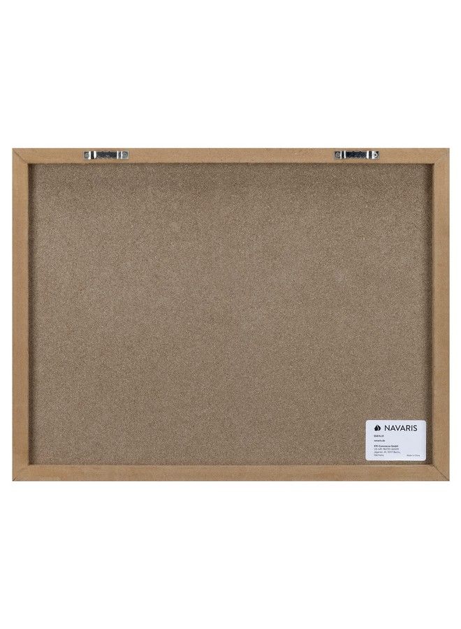 Navaris Magnetic Dry Erase Board 13 X 17 Inches Decorative White Board For Wall With Design Includes 5 Magnets And Marker Wooden Planks - Image 4