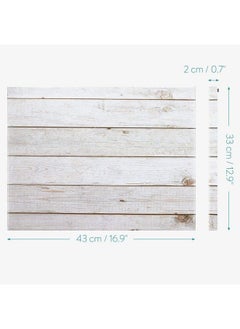 Navaris Magnetic Dry Erase Board 13 X 17 Inches Decorative White Board For Wall With Design Includes 5 Magnets And Marker Wooden Planks  - Image 5