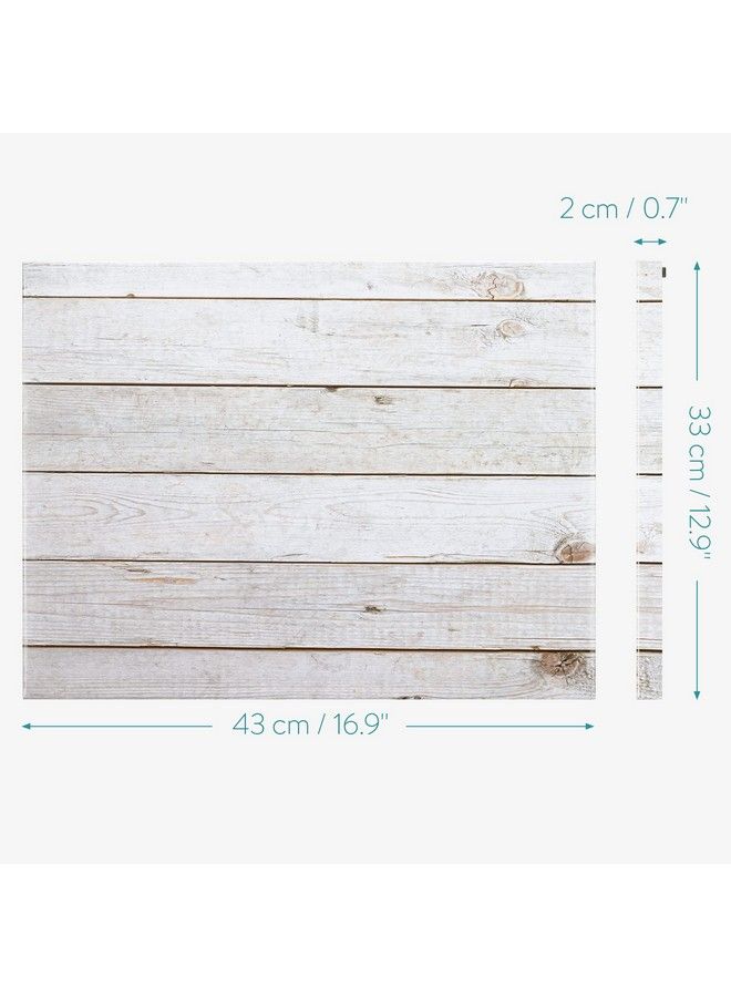 Navaris Magnetic Dry Erase Board 13 X 17 Inches Decorative White Board For Wall With Design Includes 5 Magnets And Marker Wooden Planks - Image 5