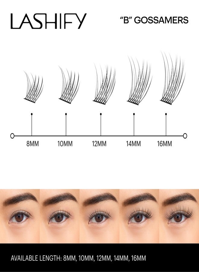 Lashify Bold 16mm Gossamer Eyelash Extensions Refill, Black, DIY False Lashes for a Natural Look - Image 4