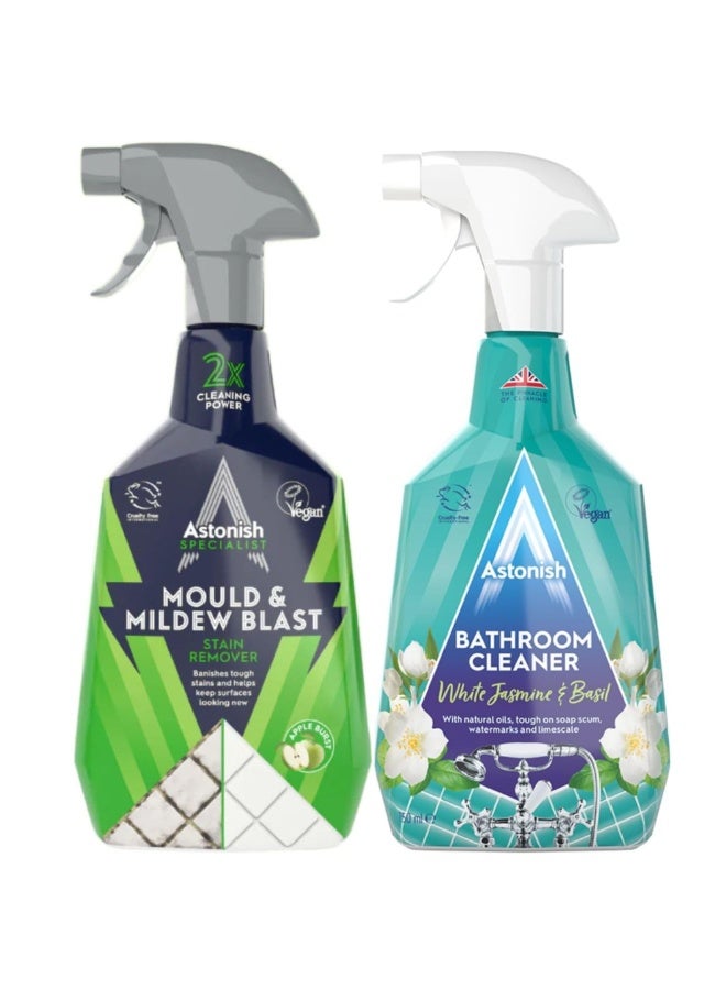 Astonish Bathroom Cleaner 750 ml + Mould Blast Stain Remover 750 ml - Image 1