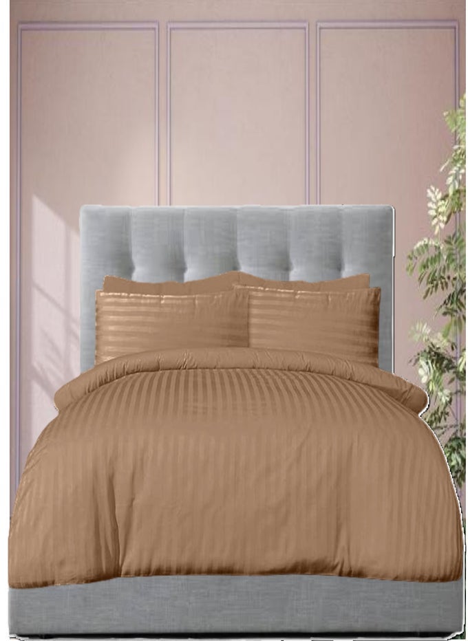 4 PIECES SINGLE SIZE DUVET COVER SET - INCLUDES 1 DUVET COVER (150X200CM), 1 FITTED SHEET (120X200+20CM), 2 PILLOW CASES (53X75CM)