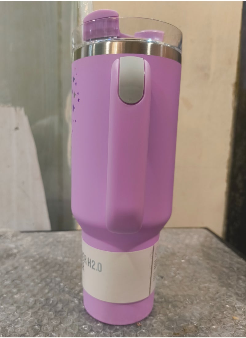 Stanley - Olivia Rodrigo H2.0 Flow State Stainless Steel Tumbler with Handle and Straw Lid Insulated Reusable Cup for Water, Coffee, Smoothies & More, Travel Mug, Cupholder Friendly 40 oz Purple - Image 1
