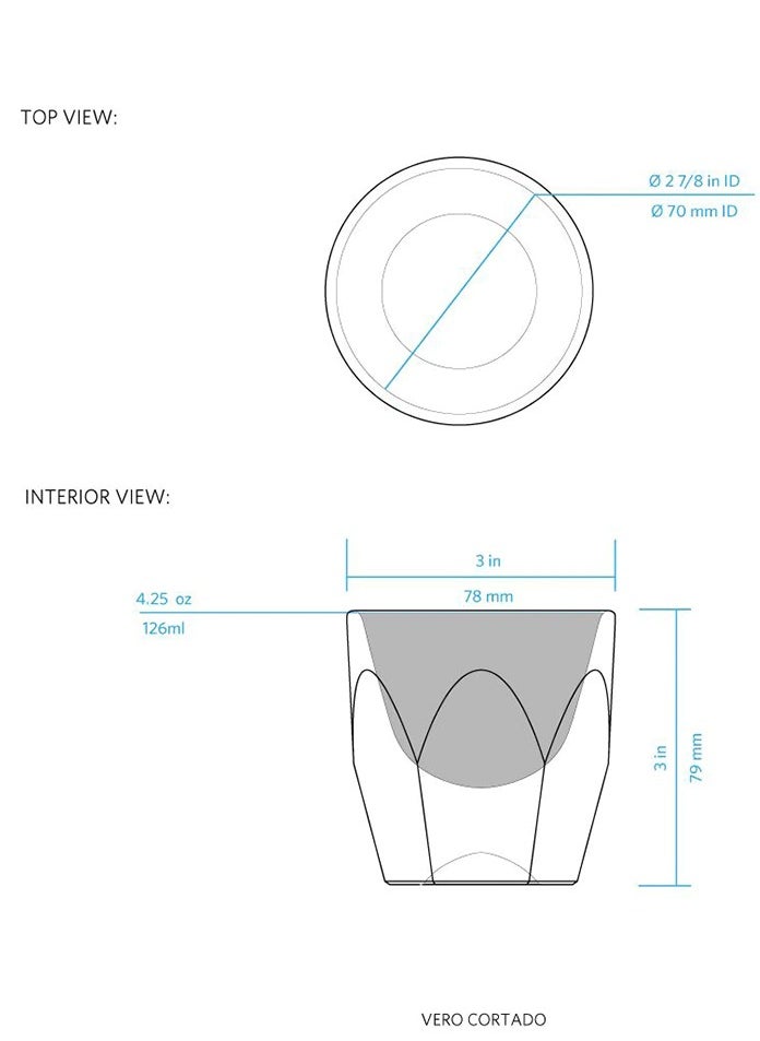 notNeutral - Vero Espresso Glass/Coffee Cup, Clear - 3 oz, Set of 2 - Image 1