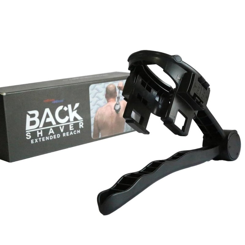 Skull Shaver Back Shaver Handle - Shave Hard-to-Reach Areas - Compatible with Pitbull, Palm & Beast Clipper - Foldable Travel Design - Ergonomic Grip - Lightweight - Image 2