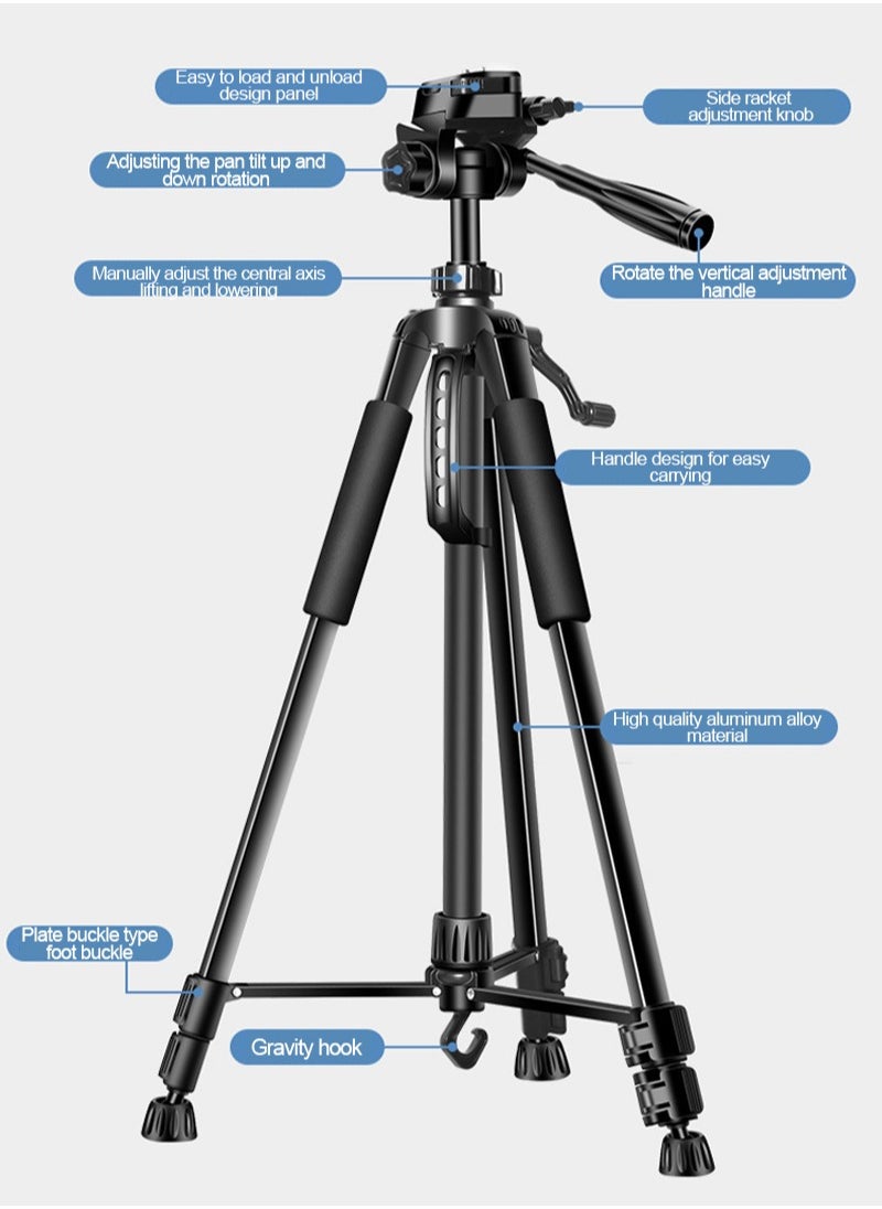 FlashHawk - Retractable Camera Tripod with Remote Control and Phone Clip for Mobile/SLR/DSLR/Gopro for Travel,Scene Photography - Image 1