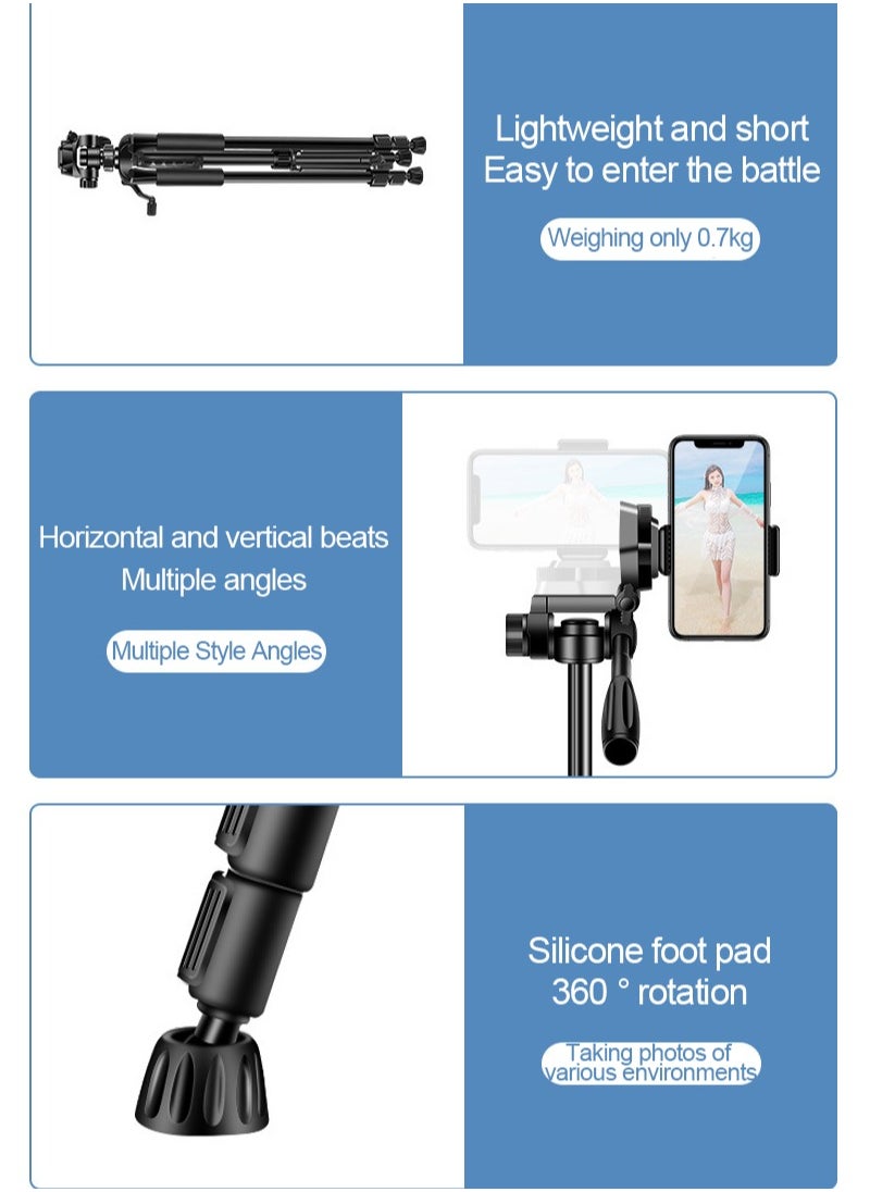 FlashHawk - Retractable Camera Tripod with Remote Control and Phone Clip for Mobile/SLR/DSLR/Gopro for Travel,Scene Photography - Image 1