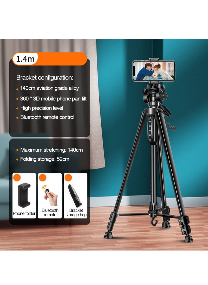FlashHawk - Retractable Camera Tripod with Remote Control and Phone Clip for Mobile/SLR/DSLR/Gopro for Travel,Scene Photography - Image 1