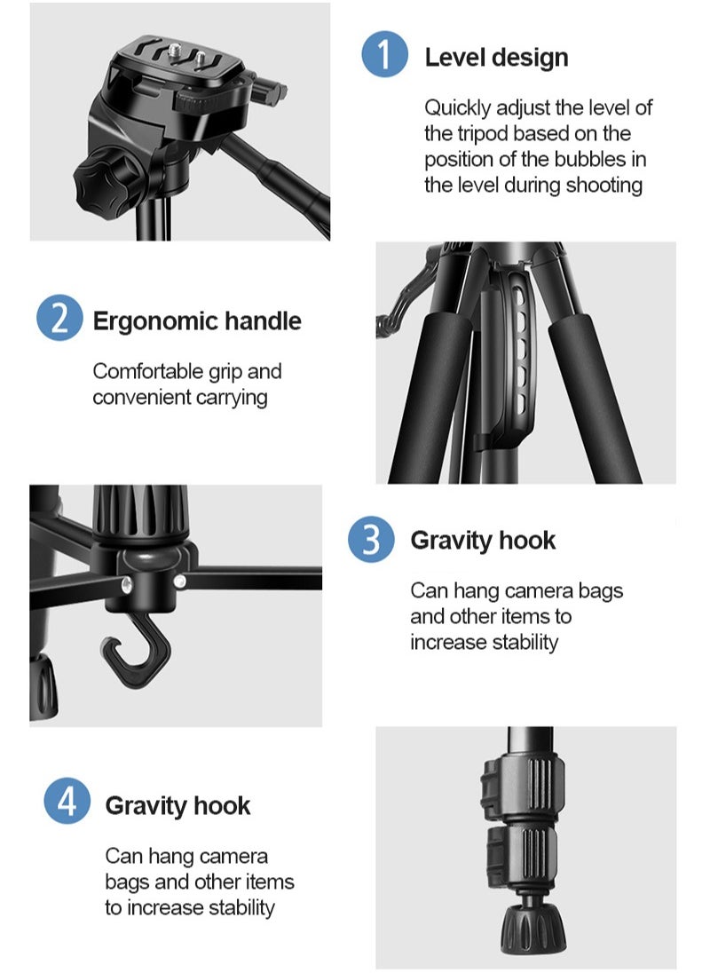 FlashHawk - Retractable Camera Tripod with Remote Control and Phone Clip for Mobile/SLR/DSLR/Gopro for Travel,Scene Photography - Image 1