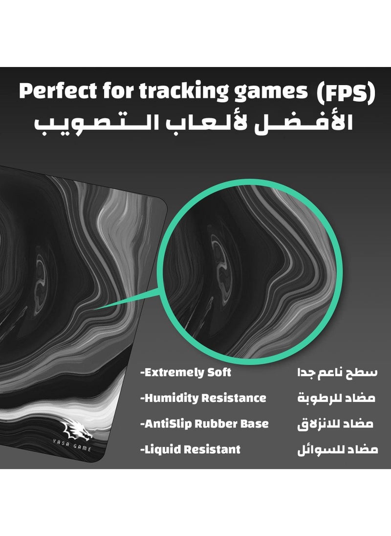 ياسا - ماوس باد كبير جدا من ياسا مقاس 120*60سم بتصميم جرافيك جميل جدا مع خاصية منع الانزلاق يكفي للفأرة والكيبورد وحواف مخيطه ومضاد للسوائل باتقان كومو الأسود - Image 1
