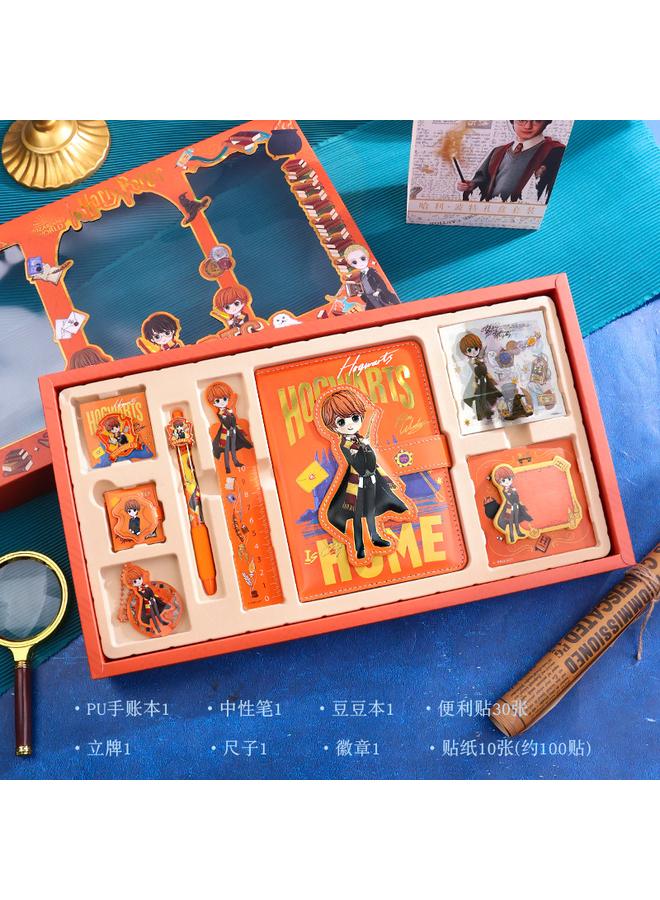 Bluejw Harry Potter Handbook Notebook Ruler Badge Stationery Suit Creative Practical Gift Cartoon Gift Bag Gift Box - Image 1
