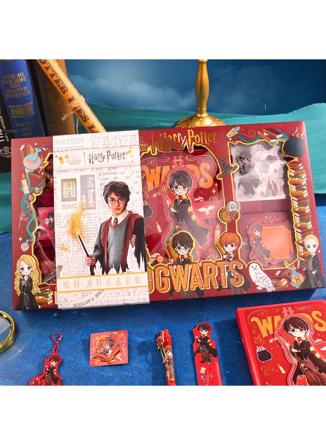 Bluejw Harry Potter Handbook Notebook Ruler Badge Stationery Suit Creative Practical Gift Cartoon Gift Bag Gift Box - Image 2