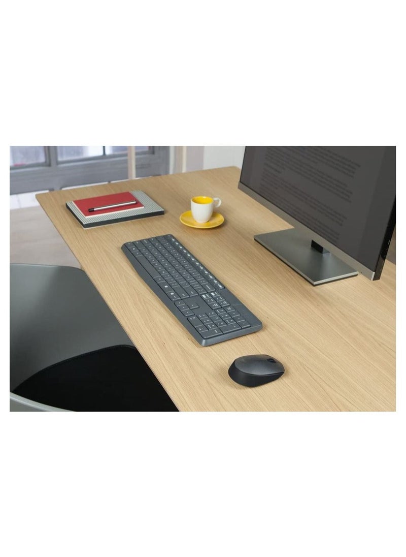LOGI - Wireless Keyboard and Mouse Combo, AZERTY French Layout - Black - Image 1