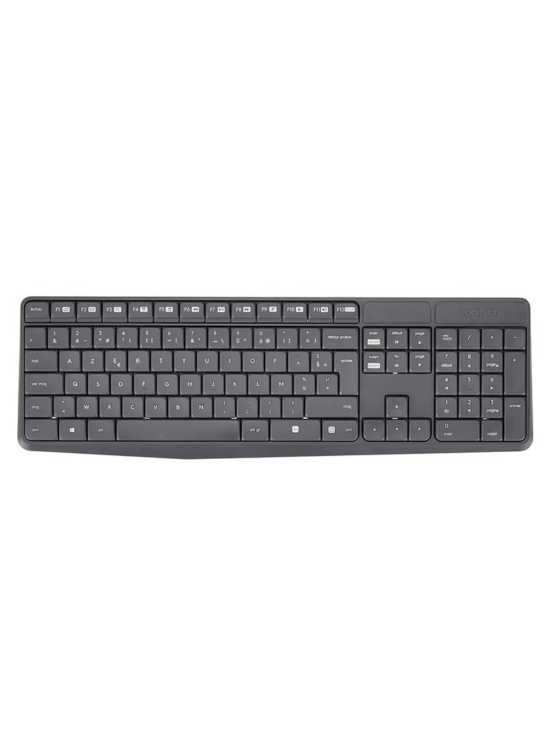 LOGI - Wireless Keyboard and Mouse Combo, AZERTY French Layout - Black - Image 1