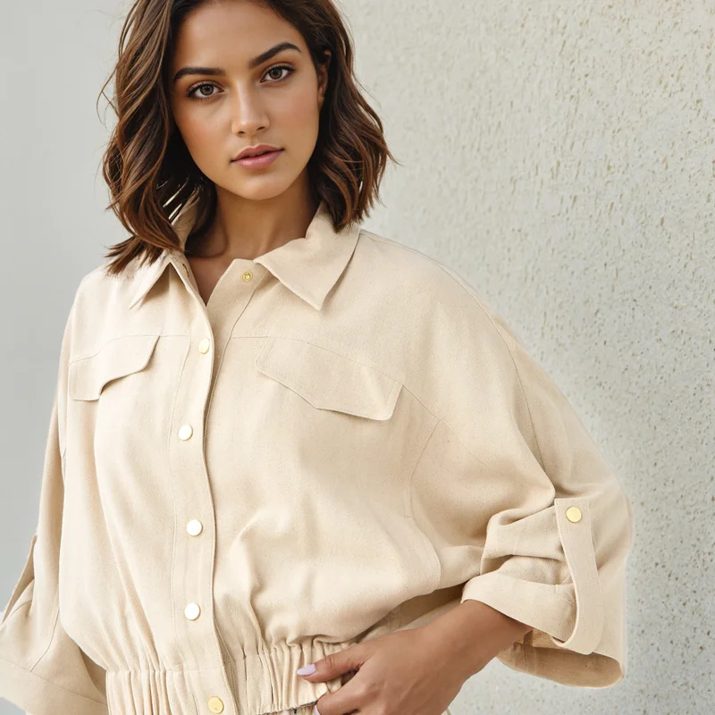 Lee Cooper Lee Cooper Cropped Collared Jacket