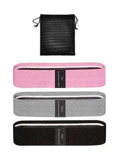 EzzySo 3-Piece Exercise Resistance Loop Bands Set 25x2x13cm 