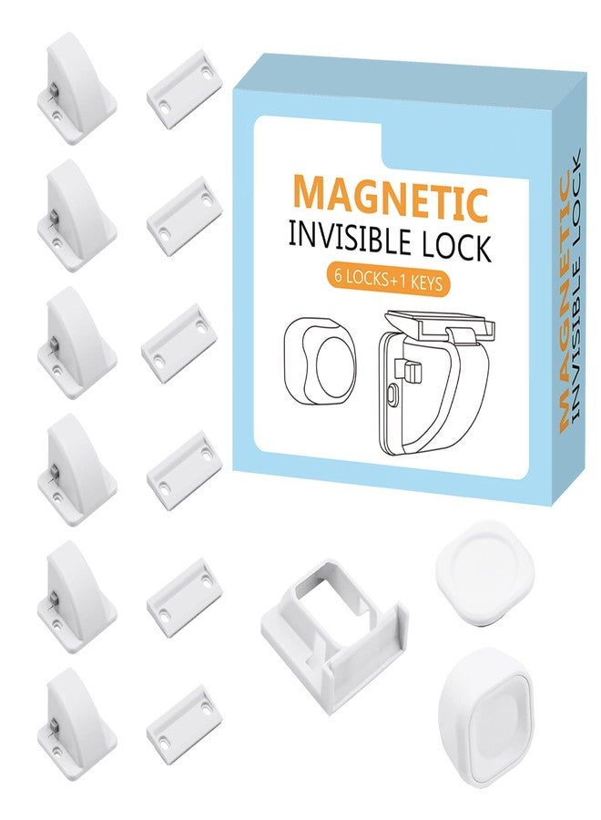 DEEKI 6 Pack Magnetic Cabinet Locks Baby Safety Child Proofing Invisible Locks No Drill Easy Installation for Cabinets Drawers Doors - Image 1
