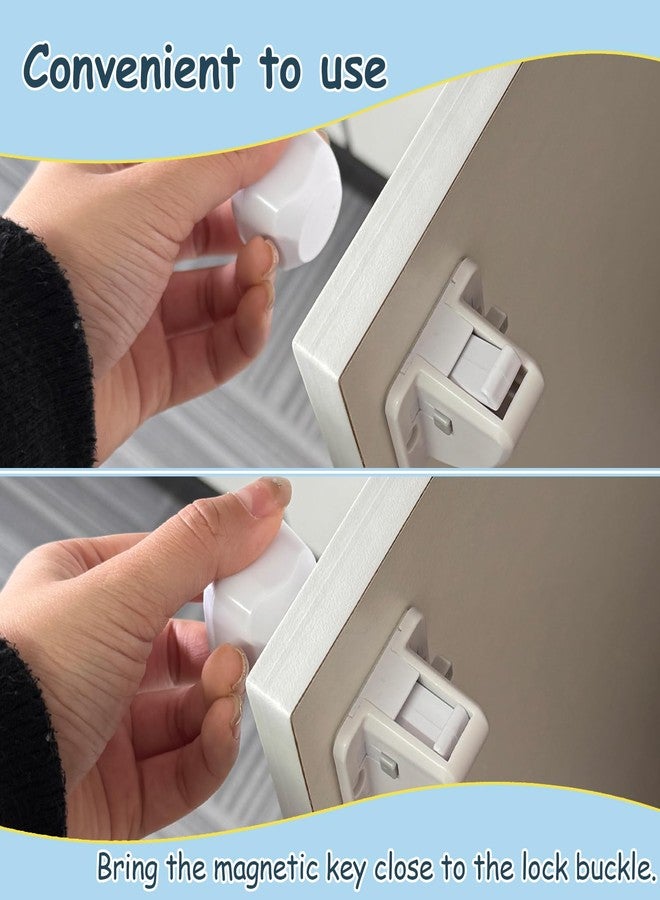DEEKI 6 Pack Magnetic Cabinet Locks Baby Safety Child Proofing Invisible Locks No Drill Easy Installation for Cabinets Drawers Doors - Image 4