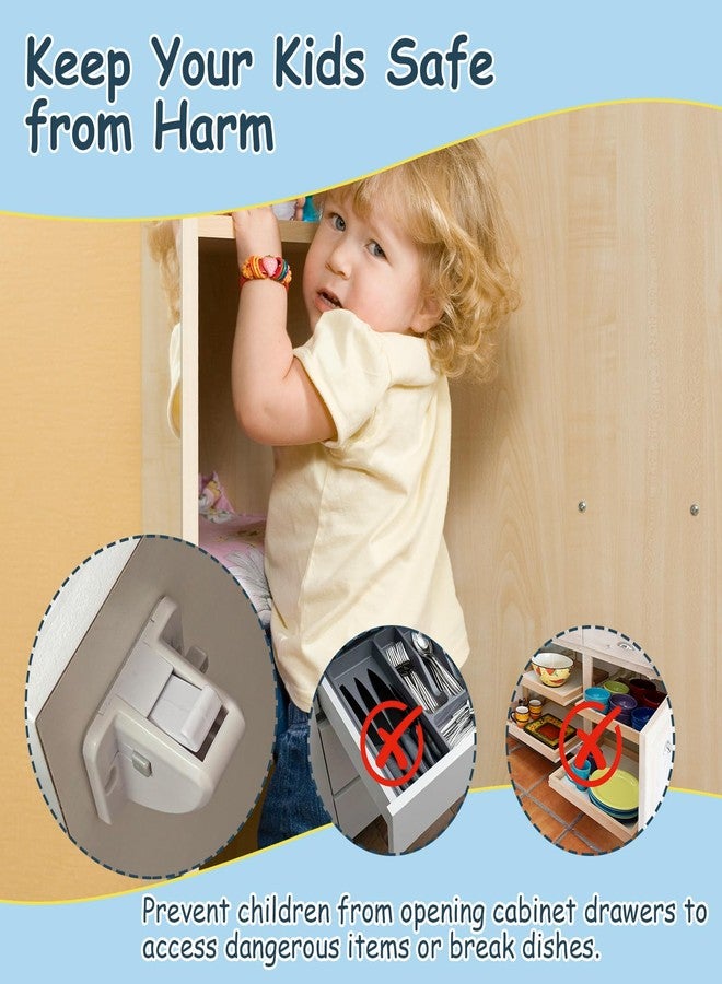 DEEKI 6 Pack Magnetic Cabinet Locks Baby Safety Child Proofing Invisible Locks No Drill Easy Installation for Cabinets Drawers Doors - Image 3