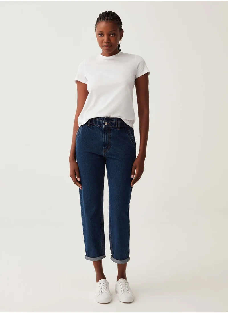 او في اس OVS Cropped Slouchy Jeans