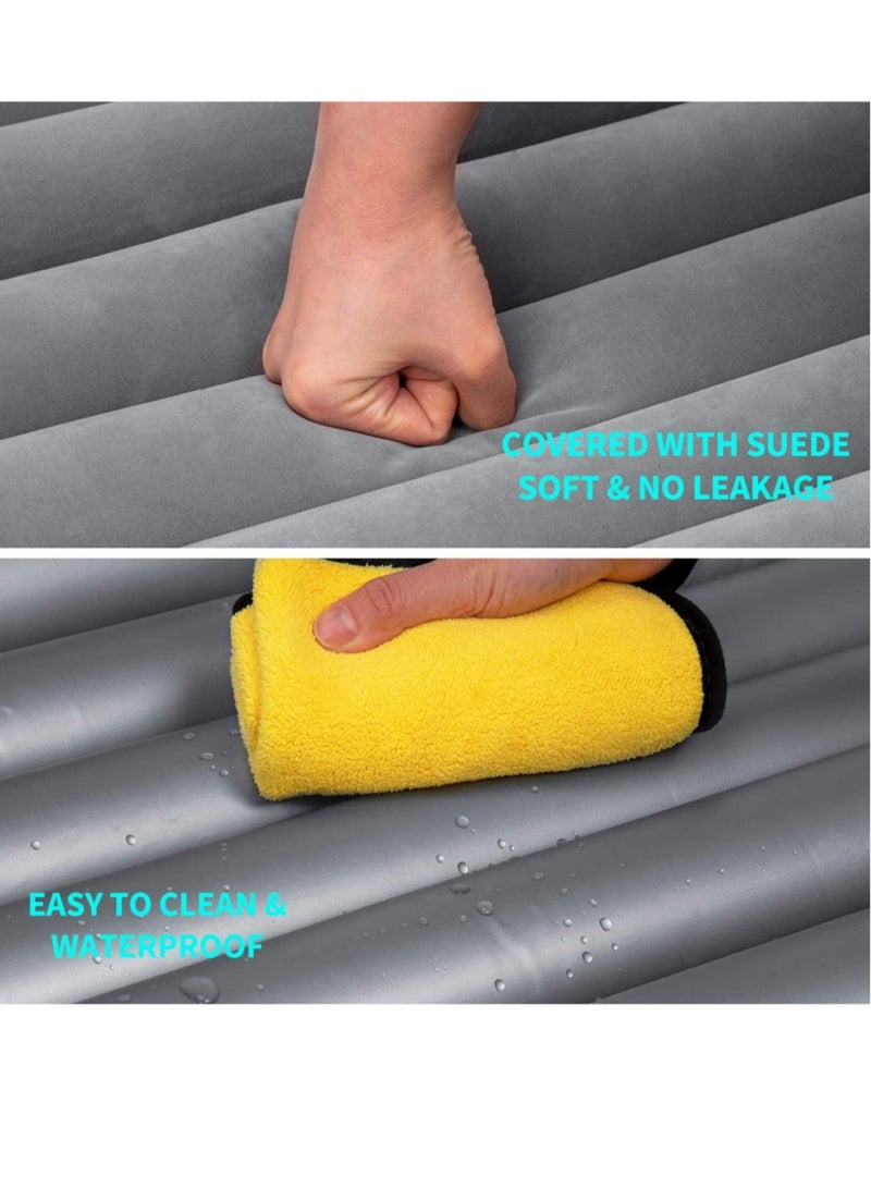 ELTRAZONE Car Air Mattress Travel Inflatable Back Seat Air Bed Cushion with Auto Pump and Two Pillows, Portable Camping Vacation Rest Sleeping Pad Fits Universal SUV Truck Minivan Separable Extended - Image 3