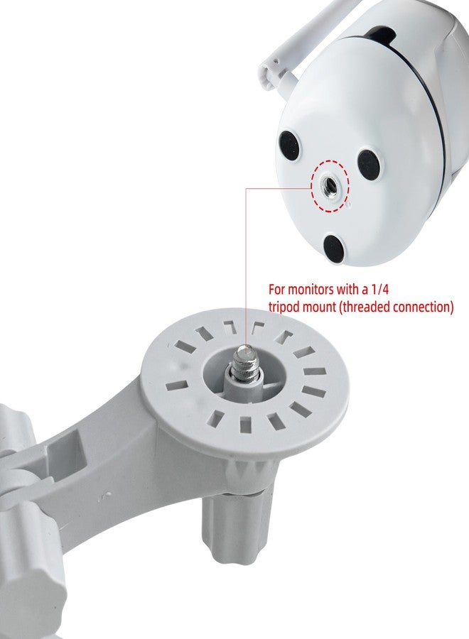 NVRTTRR Wall Mount Compatible with Xiaomi Camera Bracket Blink Mini Pan-Tilt, Adjustable Angles Bracket 180 Degree Rotation Easy to Install (Mounting + Punch-Free Stickers) 2 Pack - Image 2