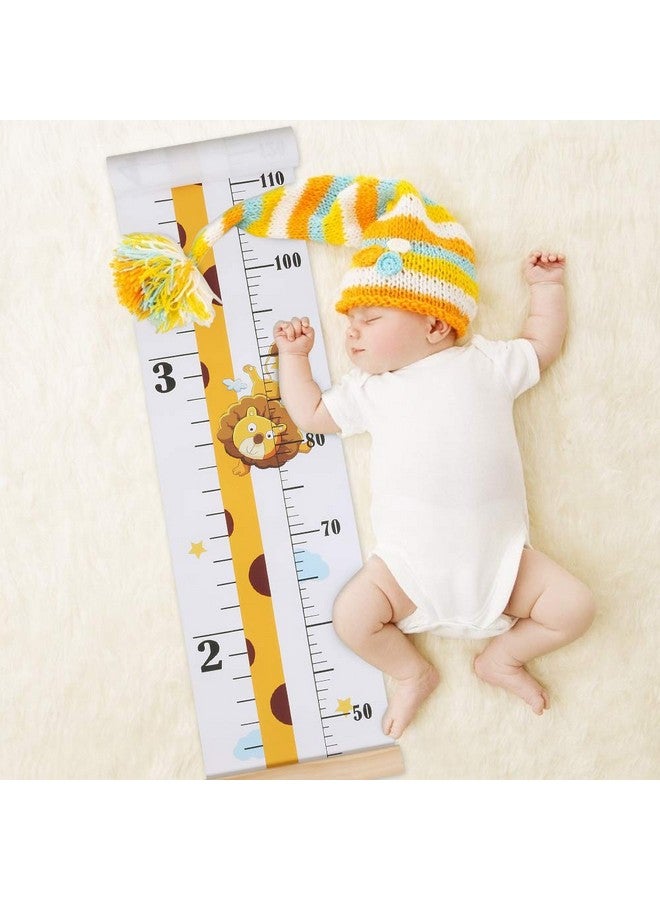 Outivity Baby Height Growth Chart, Canvas Height Chart for Kids Baby Child Toddler Boys Girls, Wood Growth Chart for Wall Room Nursery Decor, Hangable and Removable Waterproof Measuring Wall Ruler for Bathroom - Image 5